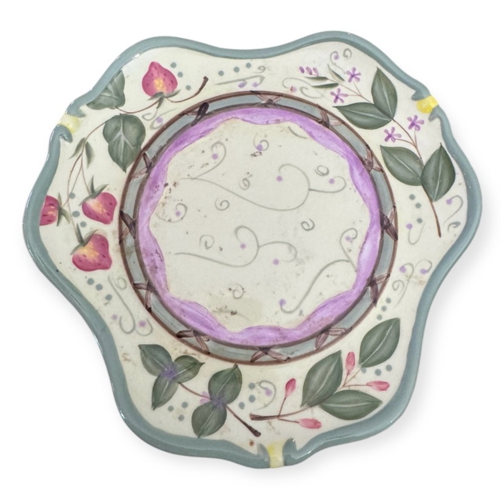 Partylite Garden Lites Large Ceramic Candle Tray Retired